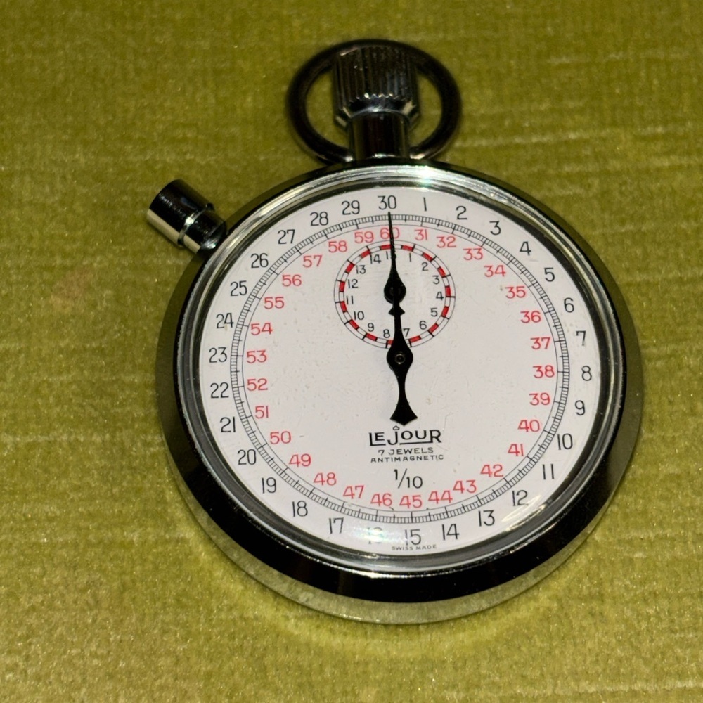VINTAGE SWISS LE JOUR STOP WATCH  Swiss Made / Runs​​